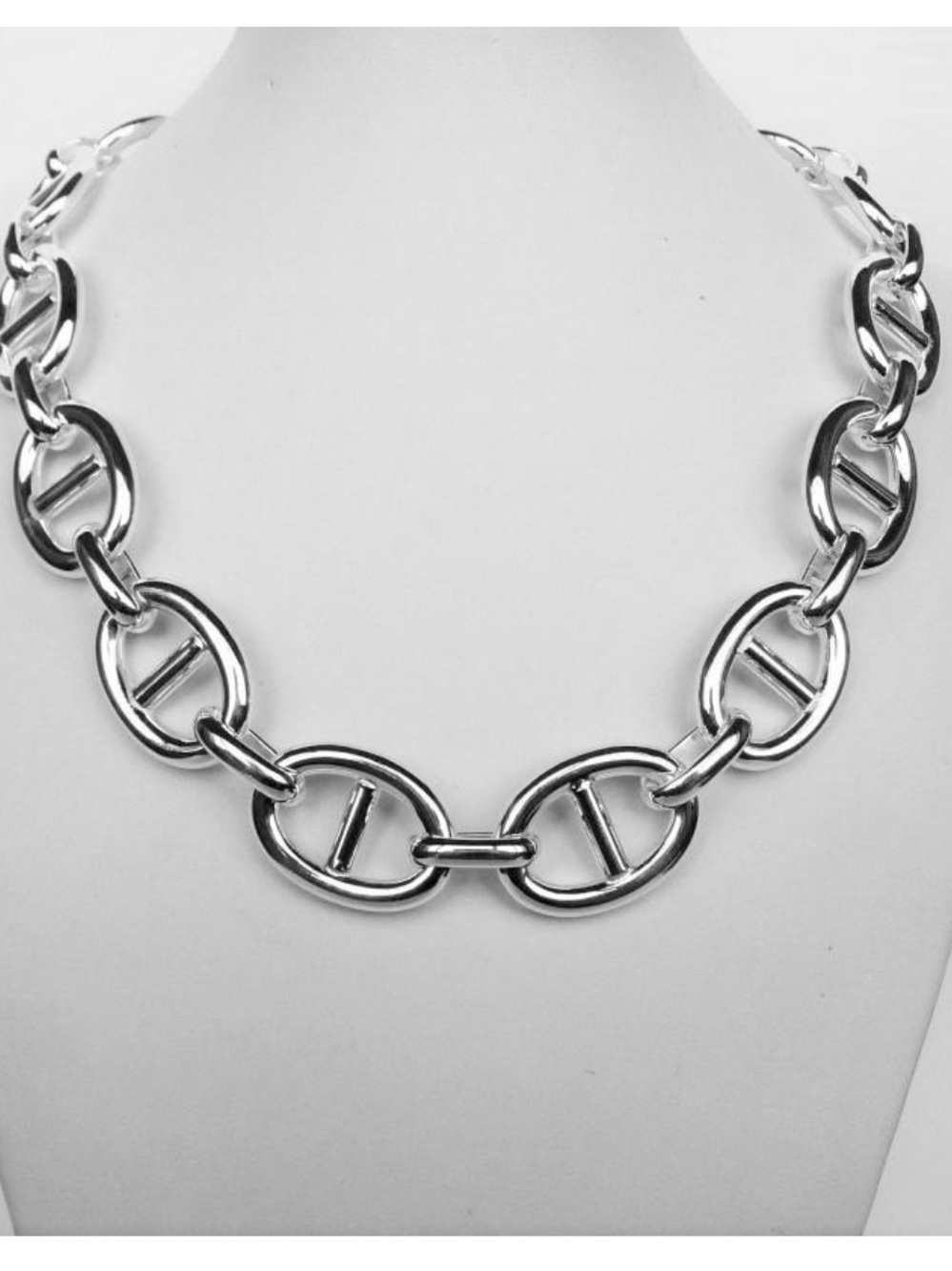 White house black market Silver Link Chain Statement Necklace